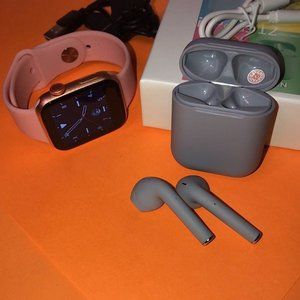 Rose golden & grey sky tech music set